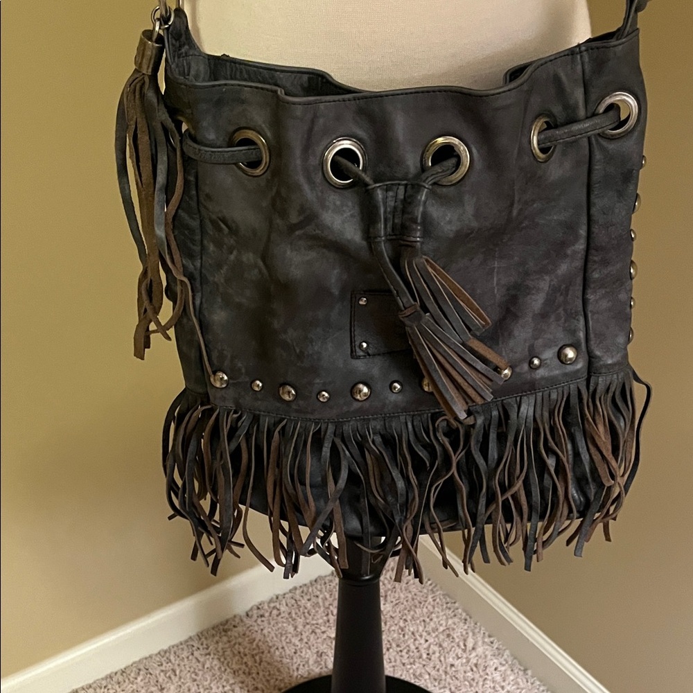 STS Ranchwear Leather Fringe Shoulder Bag